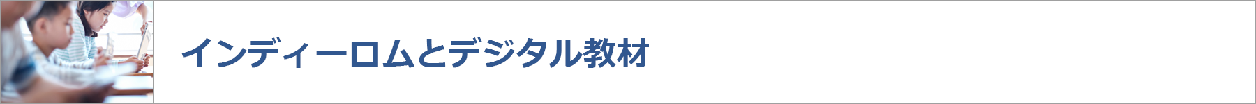インディーロムとデジタル教材